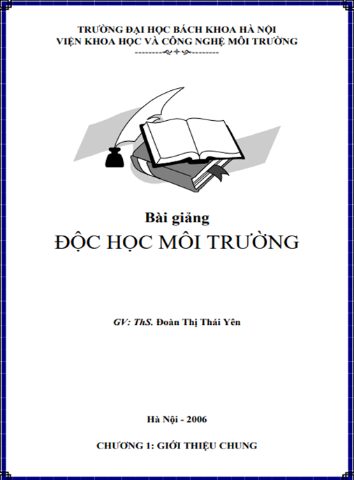 Tài Liệu Số Bài Giảng Độc Học Môi Trường