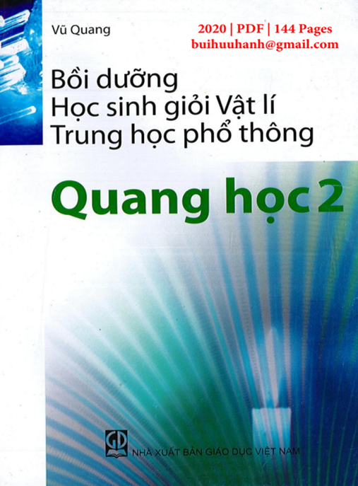 Tài Liệu Số Bồi Dưỡng Học Sinh Giỏi Vật Lý Trung Học Phổ Thông – Quang Học 2
