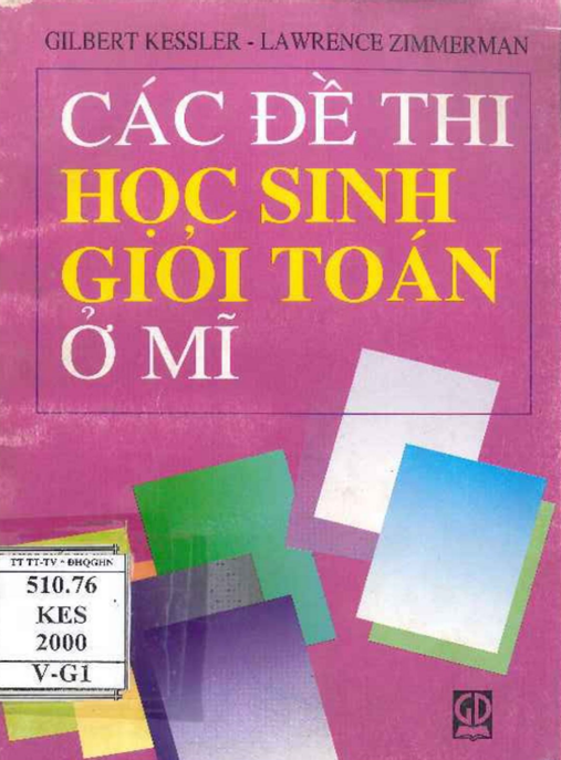 Tài Liệu Số Các Đề Thi Học Sinh Giỏi Toán Ở Mỹ