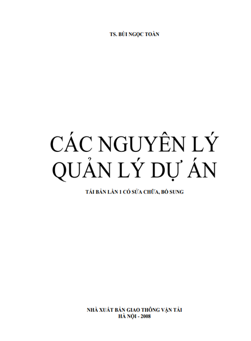 Tài Liệu Số Các Nguyên Lý Quản Lý Dự Án