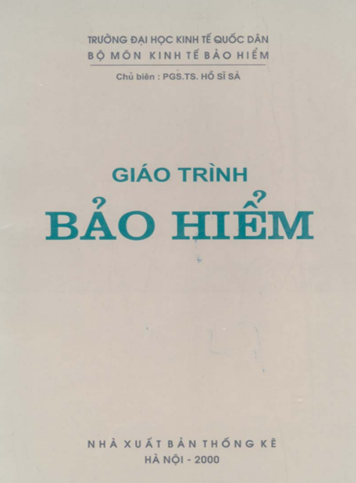 Tài Liệu Số Giáo Trình Bảo Hiểm