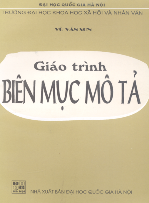 Tài Liệu Số Giáo Trình Biên Mục Mô Tả