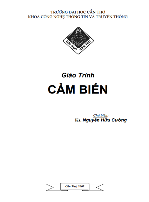 Tài Liệu Số Giáo Trình Cảm Biến