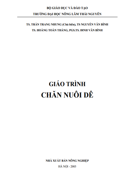 Tài Liệu Số Giáo Trình Nuôi Dê