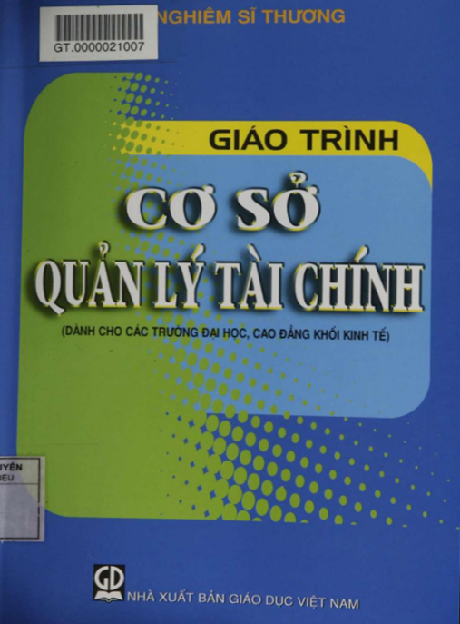 Tài Liệu Số Giáo Trình Cơ Sở Quản Lý Tài Chính