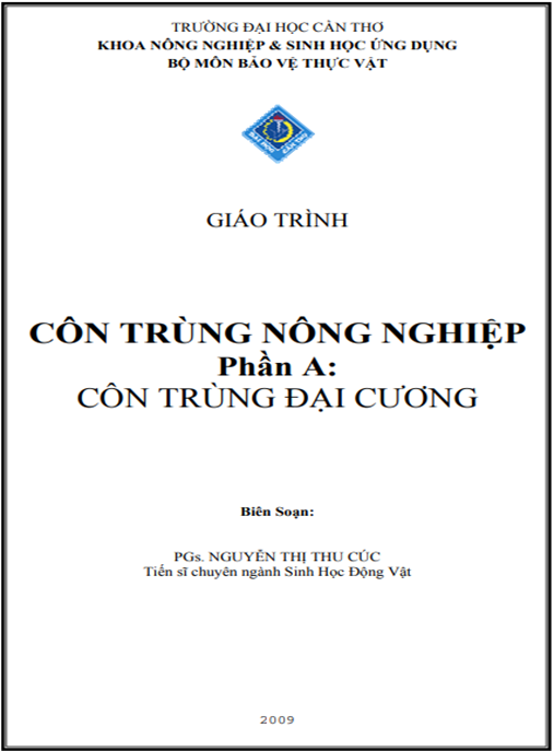 Tài Liệu Số Giáo Trình Côn Trùng Nông Nghiệp Phần A – Côn Trùng Đại Cương