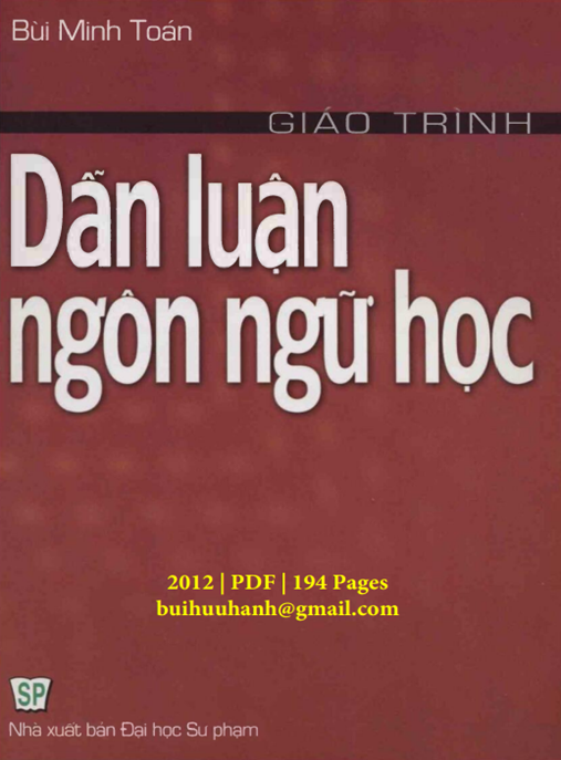 Tài Liệu Số Giáo Trình Dẫn Luận Ngôn Ngữ Học