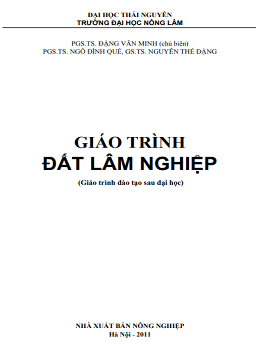 Tài Liệu Số Giáo Trình Đất Lâm Nghiệp