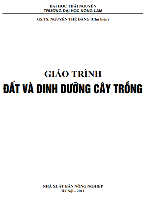Tài Liệu Số Giáo Trình Đất Và Dinh Dưỡng Cây Trồng