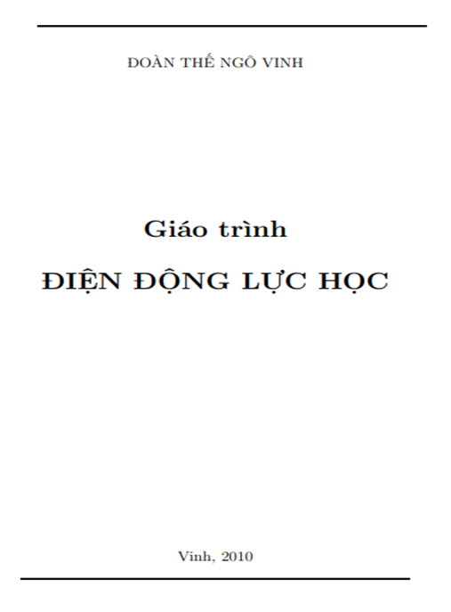 Tài Liệu Số Giáo Trình Điện Động Lực Học