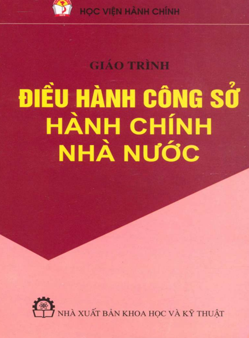 Tài Liệu Số Giáo Trình Điều Hành Công Sở Hành Chính Nhà Nước