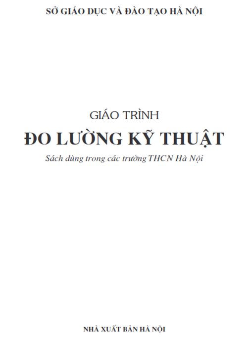 Tài Liệu Số Giáo Trình Đo Lường Kỹ Thuật