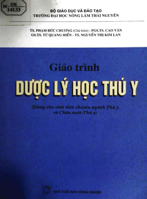 Tài Liệu Số Giáo Trình Dược Lý Học Thú Y