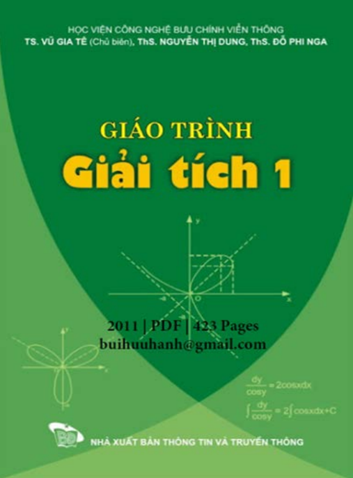 Tài Liệu Số Giáo Trình Giải Tích Tập 1
