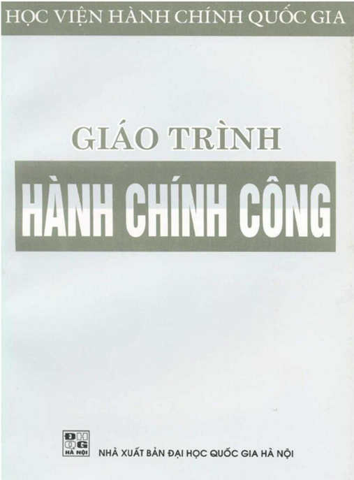 Tài Liệu Số Giáo Trình Hành Chính Công
