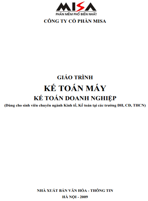 Tài Liệu Số Giáo Trình Kế Toán Máy Kế Toán Doanh Nghiệp