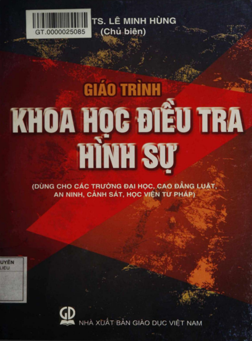 Tài Liệu Số Giáo Trình Khoa Học Điều Tra Hình Sự