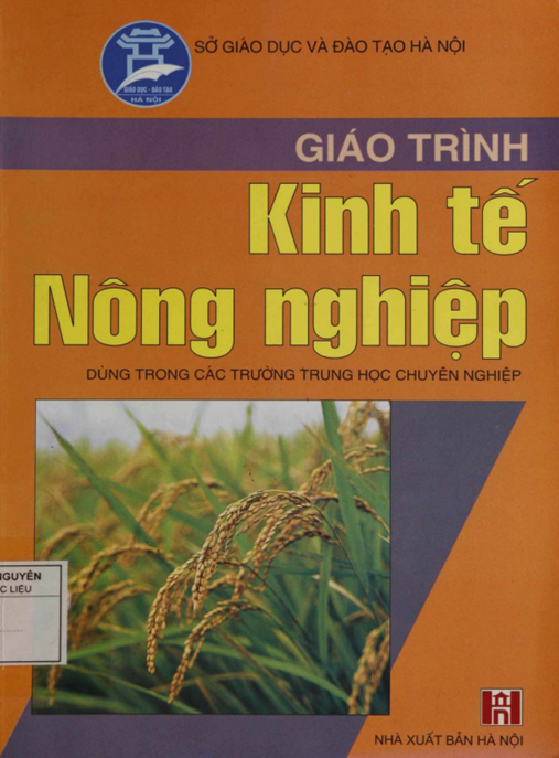 Tài Liệu Số Giáo Trình Kinh Tế Nông Nghiệp