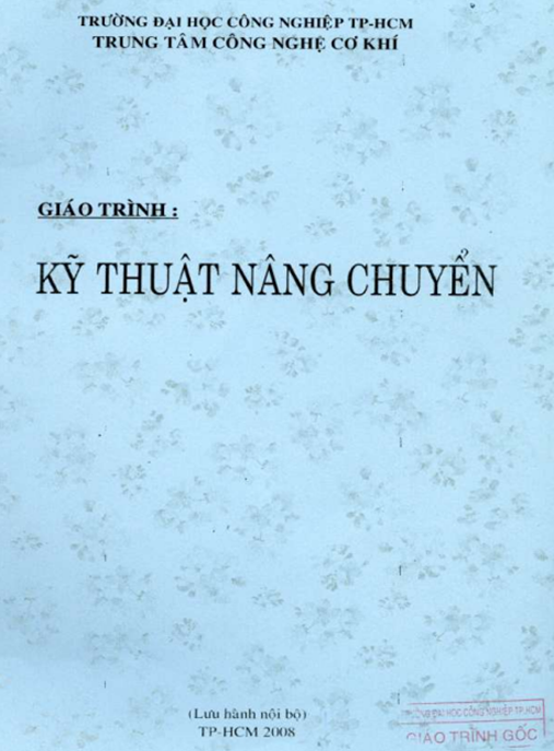 Tài Liệu Số Giáo Trình Kỹ Thuật Nâng Chuyển