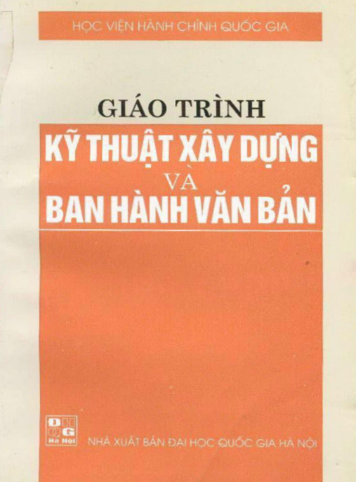 Tài Liệu Số Giáo Trình Kỹ Thuật Xây Dựng Và Ban Hành Văn Bản