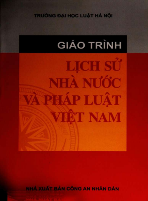 Tài Liệu Số Giáo Trình Lịch Sử Nhà Nước Và Pháp Luật Việt Nam
