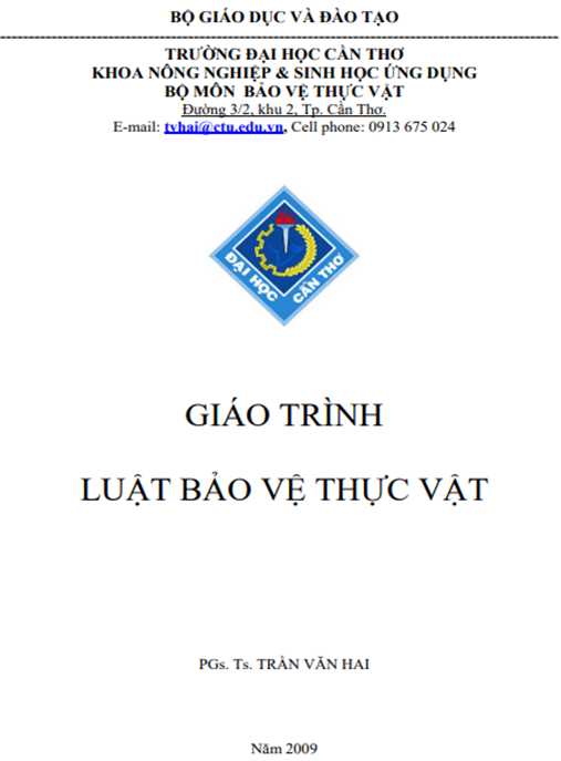 Tài Liệu Số Giáo Trình Luật Bảo Vệ Thực Vật