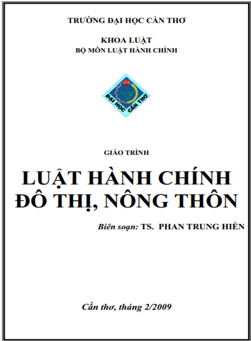 Tài Liệu Số Giáo Trình Luật Hành Chính Đô Thị, Nông Thôn