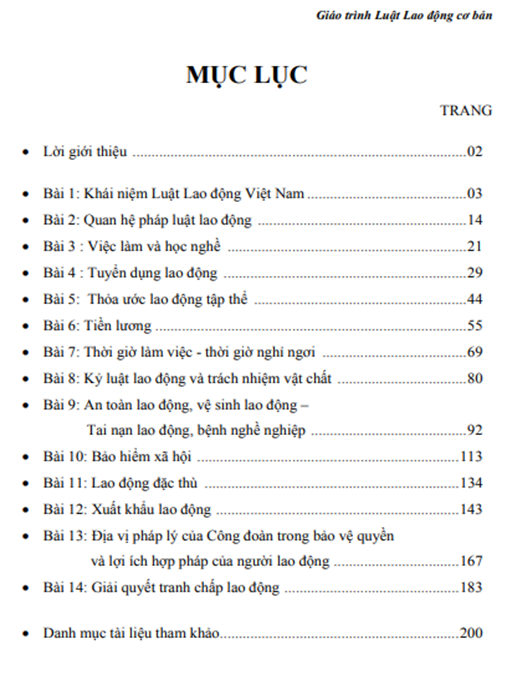 Tài Liệu Số Giáo Trình Luật Lao Động Cơ Bản