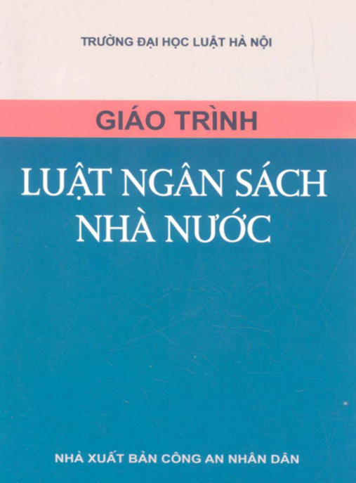 Tài Liệu Số Giáo Trình Luật Ngân Sách Nhà Nước