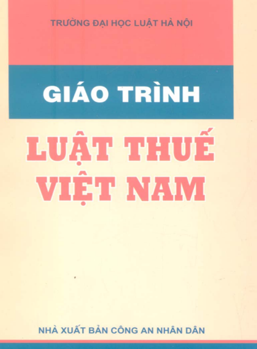 Tài Liệu Số Giáo Trình Luật Thuế Việt Nam