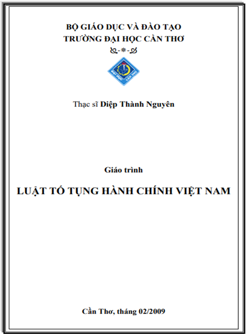 Tài Liệu Số Giáo Trình Luật Tố Tụng Hành Chính Việt Nam