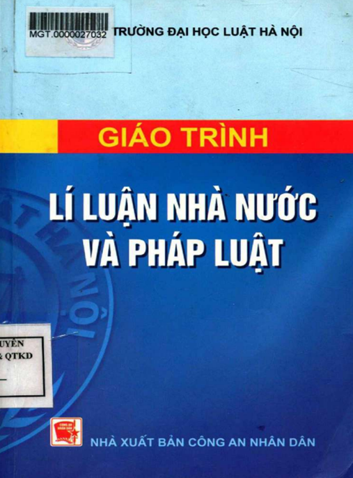 Tài Liệu Số Giáo Trình Lý Luận Nhà Nước Và Pháp Luật