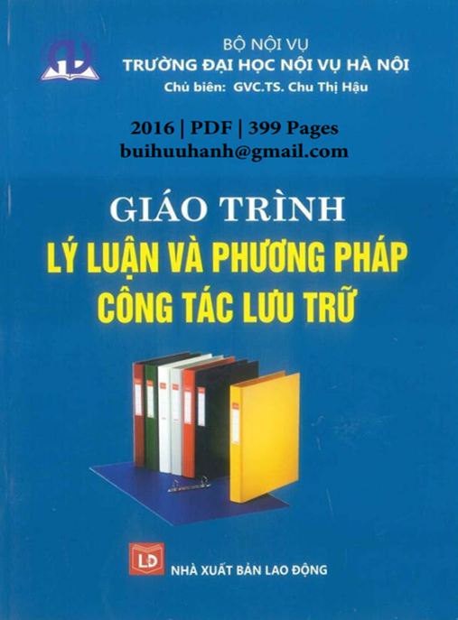 Tài Liệu Số Giáo Trình Lý Luận Và Phương Pháp Công Tác Lưu Trữ