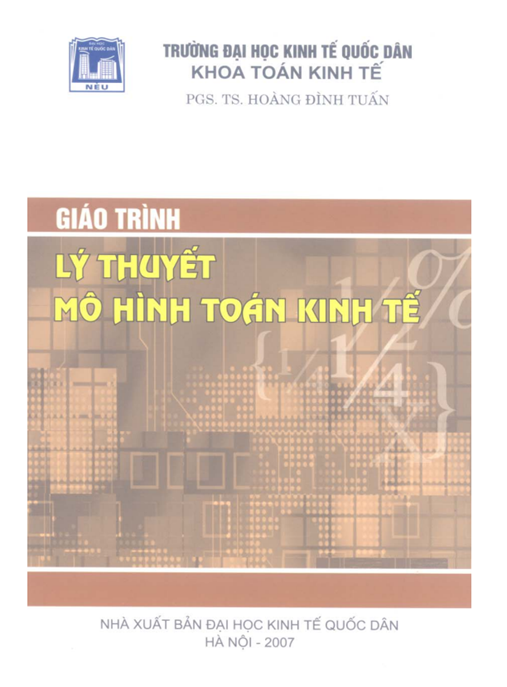 Tài Liệu Số Giáo Trình Lý Thuyết Mô Hình Toán Kinh Tế