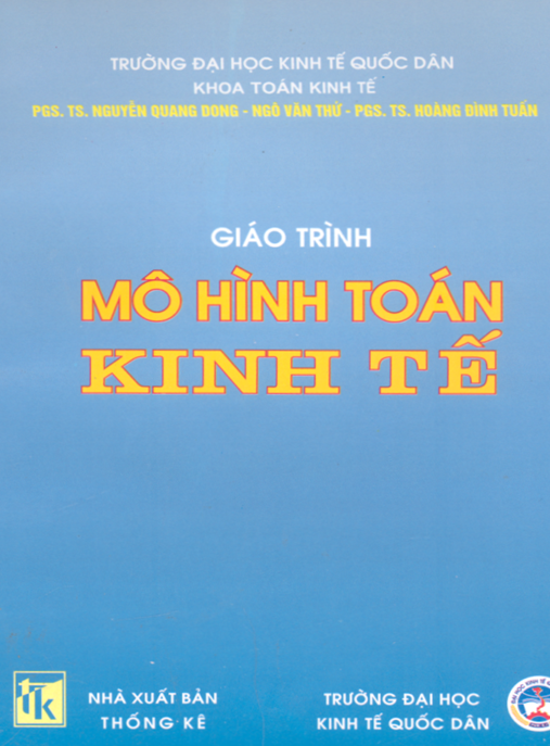 Tài Liệu Số Giáo Trình Mô Hình Toán Kinh Tế