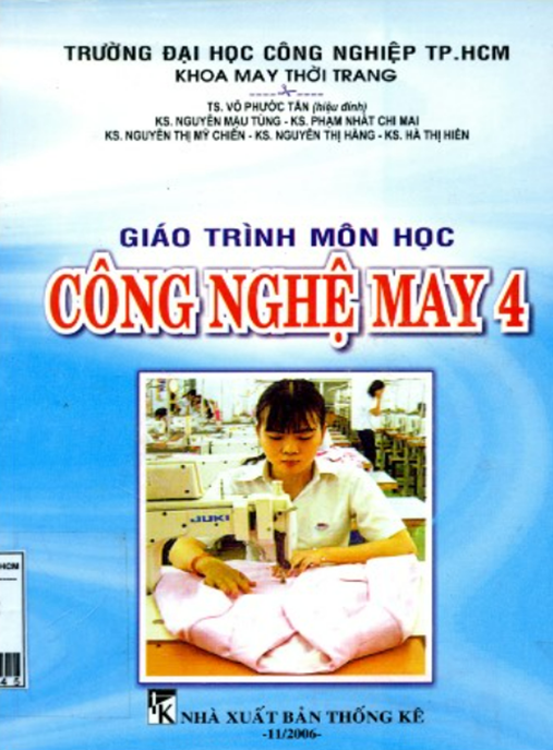 Tài Liệu Số Giáo Trình Môn Học Công Nghệ May Tập 4