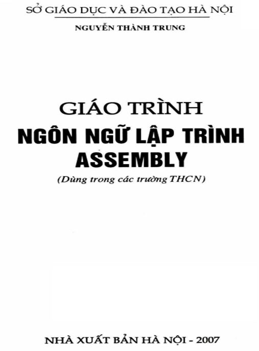 Tài Liệu Số Giáo Trình Ngôn Ngữ Lập Trình Assembly