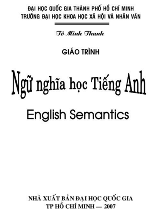Tài Liệu Số Giáo Trình Ngữ Nghĩa Học Tiếng Anh