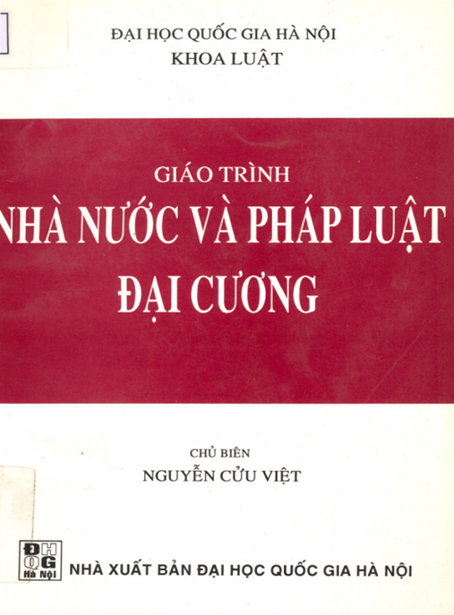 Tài Liệu Số Giáo Trình Nhà Nước Và Pháp Luật Đại Cương