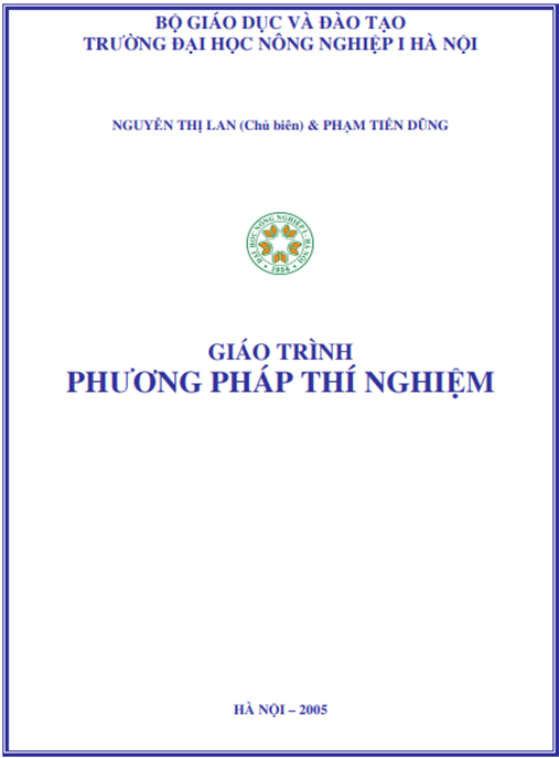Tài Liệu Số Giáo Trình Phương Pháp Thí Nghiệm