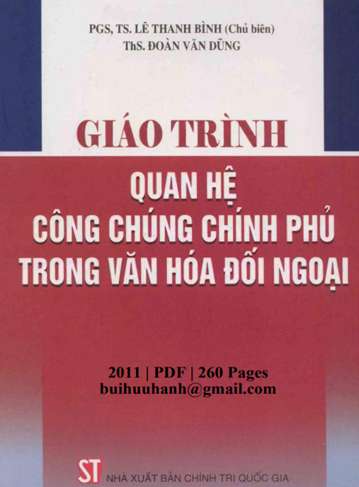 Tài Liệu Số Giáo Trình Quan Hệ Công Chúng Chính Phủ Trong Văn Hóa Đối Ngoại