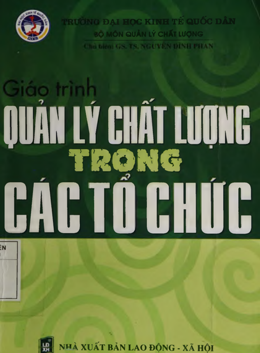 Tài Liệu Số Giáo Trình Quản Lý Chất Lượng Trong Các Tổ Chức
