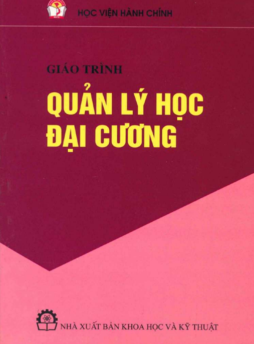 Tài Liệu Số Giáo Trình Quản Lý Học Đại Cương