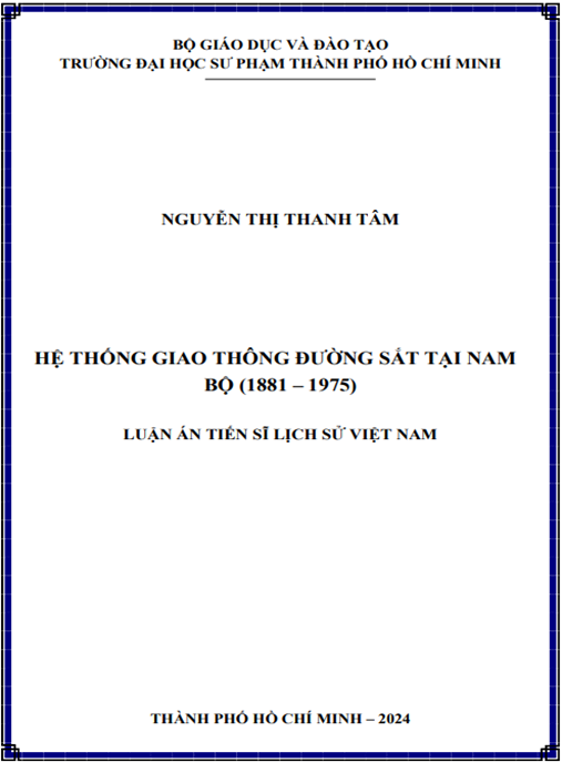 HỆ THỐNG GIAO THÔNG ĐƯỜNG SẮT TẠI NAM BỘ (1881-1975)