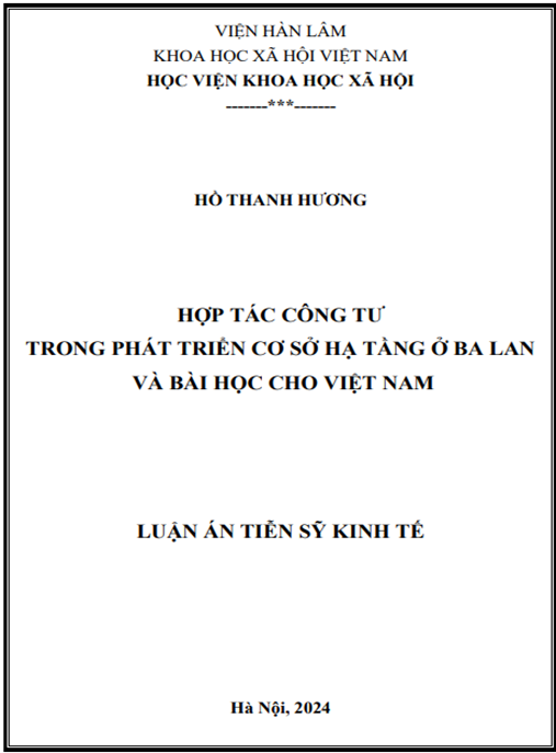 Luận án Hợp tác công tư trong phát triển cơ sở hạ tầng tại Ba Lan và bài học cho Việt Nam