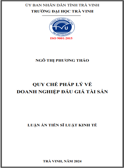 Luận án Quy chế pháp lý về doanh nghiệp đấu giá tài sản