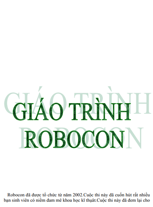 Tài Liệu Số Giáo Trình Robocon