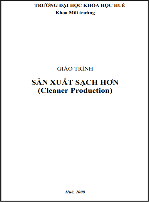 Tài Liệu Số Giáo Trình Sản Xuất Sạch Hơn