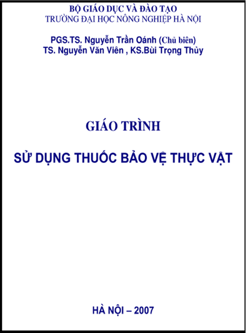Tài Liệu Số Giáo Trình Sử Dụng Thuốc Bảo Vệ Thực Vật