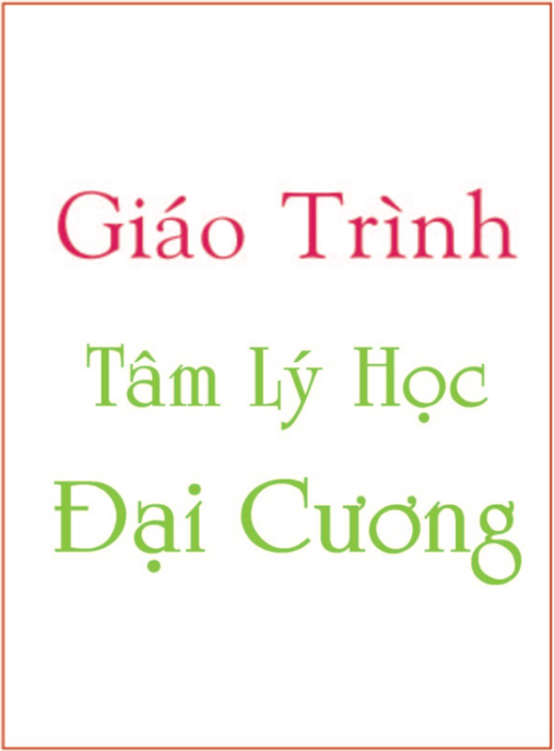 Tài Liệu Số Giáo Trình Tâm Lý Học Đại Cương